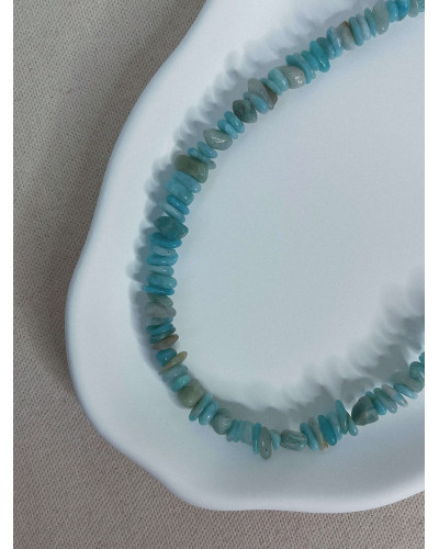 Collier Kali – Tour de cou en pierre & acier argenté | Atelier Jacie